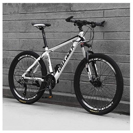  Mountain Bike Outdoor sports 26" Front Suspension Variable Speed HighCarbon Steel Mountain Bike Suitable for Teenagers Aged 16+ 3 Colors, White