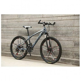 Mnjin Bike Outdoor sports 26'' High-Carbon Steel Mountain Bike with 17'' Frame Dual Disc-Brake 21-30 Speeds, Multiple Colors
