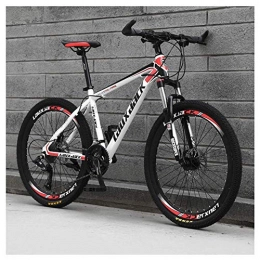  Bike Outdoor sports MensDisc Brakes, 26 Inch Adult Bicycle 21Speed Mountain Bike Bicycle, White