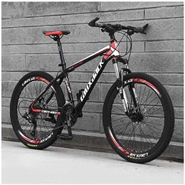  Bike Outdoor sports Mountain Bike 30 Speed 26 Inch with High Carbon Steel Frame Double Oil Brake Suspension Fork Suspension AntiSlip Bikes, Black