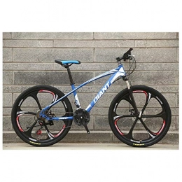 Mnjin Bike Outdoor sports Mountain Bike Bikes, Featuring 6 Spoke 21-30 Speeds Double Disc Brake Full Suspension Anti-Slip 26 Inch Bicycles