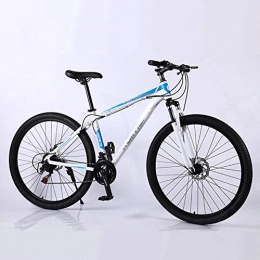 Pakopjxnx Bike Pakopjxnx 29 inch mountain bike aluminum alloy bike double disc brake bicycle outdoor sport mountain bicycle, 24speed White blue