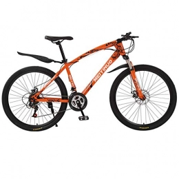 PARTAS Mountain Bike PARTAS Travel Convenience Commute - Cycling Mountain Bike Shock Absorption Cycle Ride Bicycles 26 Inch Dual Disc Brakes Adult Male And Female Students Riding School Outing To Work, orange, 21