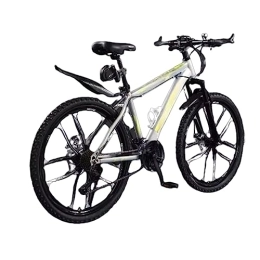 PASPRT  PASPRT 26-inch Mountain Bike, Variable Speed Road Bike for Adults, Dual Disc Brakes, for Men and Women with a Height Of 155-185 CM (Gray Yellow 27 speed)