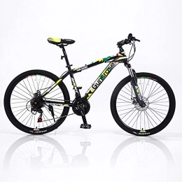 Pateacd Fully Mountain Bike 26 Inch, Shimano 21 Speed Gears, MTB Bike with Fork Suspension, Downhill Bike with Disc Brakes, Youth Bike for Women, Men, Girls, Boys,Yellow