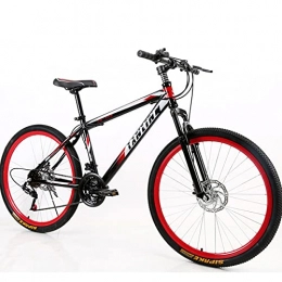 PBTRM Bike PBTRM 21 Speed Mountain Bike MTB 26 Inch City Bike for Men Or Women, High Carbon Steel Frame, Double Disc Brakes, Suitable for Campus Cycling