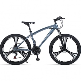PBTRM Mountain Bike PBTRM 26 Inch 27 Speed Mountain Bike for Adult And Youth, High Carbon Steel Frame, Lockable Front Fork, Magnesium Alloy One-Piece Wheel, Suitable Height: 160-185Cm, Gray