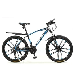 PBTRM Bike PBTRM 26 Inch Full Suspension Mountain Bike, 21 / 24 / 27 / 30 Speed Derailleur Mountain Bicycles with Suspension Fork And Carbon Steel Frame MTB City Bikes with Fenders, C, 30 Speed