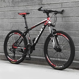 PBTRM Mountain Bike PBTRM 26 Inch Mountain Bikes, 21-30 Speed Suspension Fork MTB, High-Tensile Carbon Steel Frame Mountain Bicycle, Dual-Disc Brake, Light Weight, Multiple Colors, B, 27 speed