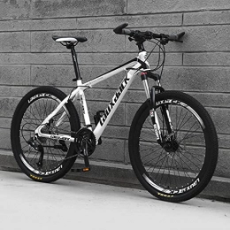 PBTRM Mountain Bike PBTRM 26 Inch Mountain Bikes, 21-30 Speed Suspension Fork MTB, High-Tensile Carbon Steel Frame Mountain Bicycle, Dual-Disc Brake, Light Weight, Multiple Colors, D, 21 speed