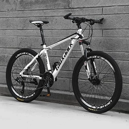 PBTRM Mountain Bike PBTRM 26 Inch Mountain Bikes, 21-30 Speed Suspension Fork MTB, High-Tensile Carbon Steel Frame Mountain Bicycle, Dual-Disc Brake, Light Weight, Multiple Colors, D, 27 speed