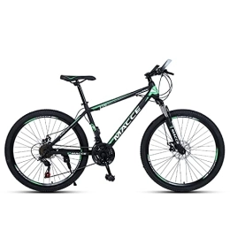 PBTRM Bike PBTRM 26 Inch Off-Road Mountain Bikes, High Carbon Steel Frame Bicycle MTB, Shock Absorber Front Fork 21 / 24 / 27 Speed Dual Disc Brake, Suitable for Men, Women And Teenagers, A, 21 Speeds