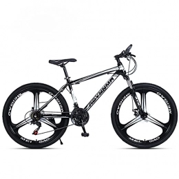 PBTRM Mountain Bike PBTRM 27 Speed Mountain Bike 26 Inch Bicycle Outdoor for Adult And Youth, High-Carbon Steel Frame, Lockable Front Fork, Dual Disc Brakes, Suitable Height 160-185Cm, Black