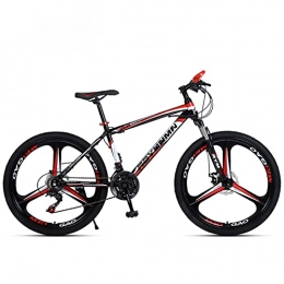 PBTRM Bike PBTRM 27 Speed Mountain Bike 26 Inch Bicycle Outdoor for Adult And Youth, High-Carbon Steel Frame, Lockable Front Fork, Dual Disc Brakes, Suitable Height 160-185Cm, Red