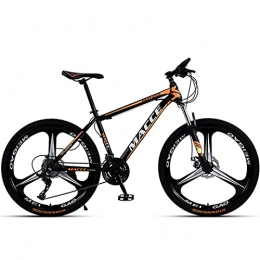 PBTRM Bike PBTRM 30 Speeds Mountain Bike 26 Inches Mens' Bike, 3-Spoke Wheel, Carbon Steel Frame, Front Suspension Fork, Double Disc Brake, for Adults And Teenagers, Orange