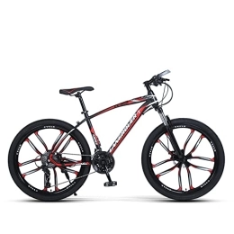 PBTRM Mountain Bike PBTRM Adult Mountain Bike 24 / 26 Inch Steel Frame, 21 / 24 / 27 Speed Gears Full Suspension MTB Bicycle 10 Spoke Magnesium Wheels, Road Bikes with Front Suspension Dual Disc Brakes, 26" D, 24 Speed