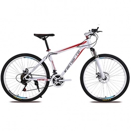 PBTRM Mountain Bike PBTRM Mens Mountain Bike 26 Inch Bicycles, 27-Speed Rear Deraileur, Carbon Steel Frame, Front And Rear Disc Brakes, Red