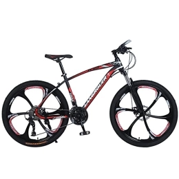 PBTRM Mountain Bike PBTRM Mountain Bike 21 / 24 / 27 Speed, 24 / 26 Inches 6-Spoke Wheels Dual Disc Brake Suspension Fork Bicycle for Mens / Womens, 26" A, 21 Speed