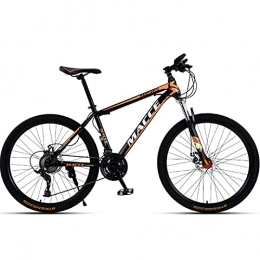 PBTRM Bike PBTRM Mountain Bike 26 Inch 30 Speed for Adult And Youth, High Carbon Steel Frame, Shock-Absorbing Front Fork, Double Disc Brake, Orange