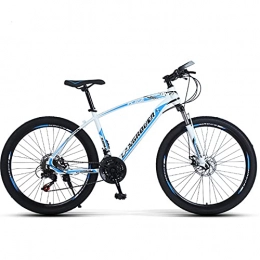 PBTRM Mountain Bike PBTRM Mountain Bike 26 Inch Bicycle 27-Speed MTB, High-Carbon Steel Frame, Lockable Front Fork, with Mechanical Double Disc Brake for Men And Women, White