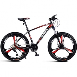 PBTRM Bike PBTRM Mountain Bike 26 Inch for Women And Men, 27 Speed Dual Disc Brake City Moutain Bicycle for Adults And Teens, Shock-Absorbing Front Fork, Aluminum Alloy Frame MTB Bikes, Red