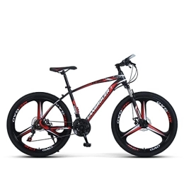 PBTRM Bike PBTRM Steel Frame Mountain Bike 24 / 26 Inch, 3 Spoke Mag Wheels Full Suspension Bicycle, 21 / 24 / 27 Speed Dual Disc Brakes Front Suspension Bicycle for Adult Men Or Women, 24" B, 24 Speed