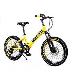 SJSF Y Bike Pedal Bike 20 Inches 7-Speed Ages 10 To 15 Years Boys' Mountain Bike Outdoor Shock Absorption Single Speed Dual Disc Brake Children's Bicycle, D