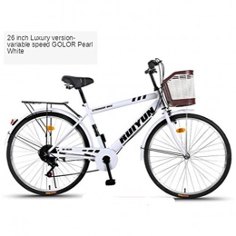 peipei Bike peipei 26 inch bicycle adult men's retro bicycle light and ordinary city commuter work fashion beautiful classic and retro-White_Other