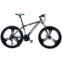 PhuNkz Bike PhuNkz Mountain Bikes for Adults High-Carbon Steel Frame Bikes, 21-30 Speed 26 Inches Wheels Gearshift, Front and Rear Disc Brakes Bicycle / Green / 30 Speed