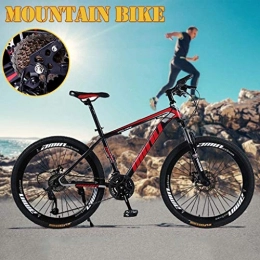PLYY Bike PLYY Mountain Bike 26 Inch Mountain Bikes Steel Hardtail Mountain Bicycle With Front Suspension Adjustable Seat Spoke Small Portable Bicycle Adult (Color : Red)