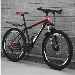 PLYY Bike PLYY Mountain Bike 26 Inches, Double Disc Brake Frame Bicycle Hardtail With Adjustable Seat, Country Men's Mountain Bikes 21 / 24 / 27 / 30 Speed (Color : Black Red, Size : 30 speed)