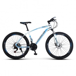 BaiHogi Bike Professional Racing Bike, 26 inch Mountain Bike Carbon Steel Frame 21 / 24 / 27-Speed Dual Disc with Lock-Out Suspension Fork Suitable for Men and Women Cycling Enthusiasts / Blue / 24 Speed