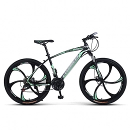 BaiHogi Mountain Bike Professional Racing Bike, 26-Inch Wheels 21 / 24 / 27-Speed Mountain Bike High Carbon Steel Frame Road Bike Urban Street Bicycle with Lockable Suspension / White / 27 Speed (Color : Green, Size : 21 Speed)
