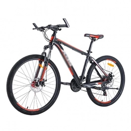 BaiHogi Bike Professional Racing Bike, 26" Wheel Dual Suspension Mountain Bike for Men Woman Adult and Teens Aluminum Alloy Frame 24 Speed with Mechanical Disc Brake / BlackRed