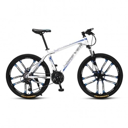 BaiHogi Bike Professional Racing Bike, Carbon Mountain Bike 26 inch MTB Bicycle 27-Speed Shift with Dual Disc Brakes for Men and Women Cycling Enthusiasts Suitable for a Path, Trail &Amp; Mountains / Blue / 27 Speed