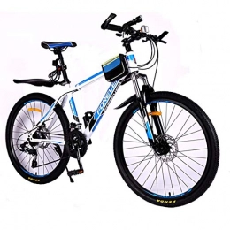 PXQ Bike PXQ Adults Mountain Bike 26 Inch High Carbon Hard Tail Bicycle 24 / 27 / 30 Speeds Dual Disc Brakes Bicycle Commuter Bike, White, 24S