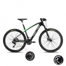 PXQ Bike PXQ Adults Mountain Bike Carbon Fiber XC 22 Speeds Off-road Bike with Air Pressure Shock Absorber and Front Fork Oil Brake Bicycles 26 / 27.5Inch, Green, 26"*15.5