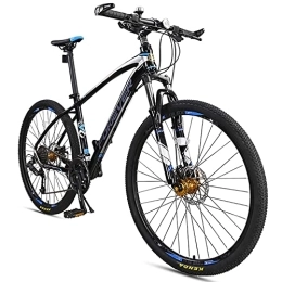 PY Bike PY Mountain Bike 27.5 inch Alumialloy MTB Frame Suspension Mens Bicycle 30 Gears Dual Disc Brake with Hydraulic Lock Out Fork and Hidden Cable Design for Adults / Black Blue / 27.5Inch 30Speed