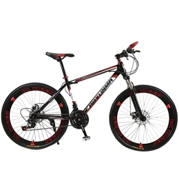 QCLU Mountain Bike QCLU 26 Inch Adult Mountain Double Disc Brake, Adult MTB, Bicycle with Adjustable Seat, High- Carbon Steel Mountain Trail (Color : Red)