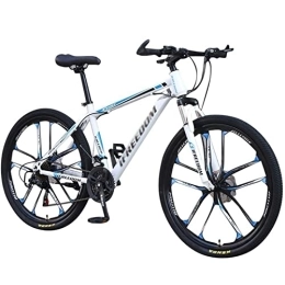 QCLU Bike QCLU 26 Inch Mountain Bike, 21- speed Disc Brakes Hardtail MTB, Trekking Bike Men Bike Girls Bike, Full Suspension Mountain Bike (Color : Blue)