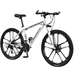 QCLU Bike QCLU 26 Inch Mountain Bike, 21- speed Disc Brakes Hardtail MTB, Trekking Bike Men Bike Girls Bike, Full Suspension Mountain Bike (Color : White)