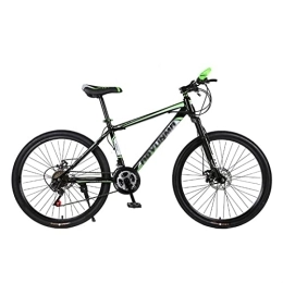 QCLU Bike QCLU 26 Inch Mountain Bike, Outdoor Adult Bike, Heavy Duty Road Bike, Light Bike, Sports Bike, Disc Brakes Hardtail MTB, Trekking Bike Men Bike Girls Bike, 21 Speed (Color : Green)