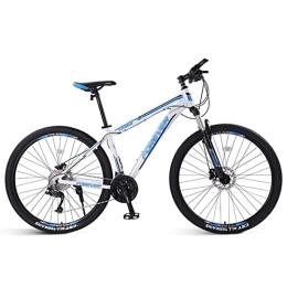 QCLU Bike QCLU Adult Mountain Bikes, 33 Speed Rigid Mountain Bike with Double Disc Brake Aluminum Frame with Front Suspension Road Bike for Men, 26 inch (Color : Blue, Size : 26 inch)