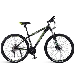 QCLU Mountain Bike QCLU Adult Mountain Bikes, 33 Speed Rigid Mountain Bike with Double Disc Brake Aluminum Frame with Front Suspension Road Bike for Men, 26 inch (Color : Green, Size : 26 inch)