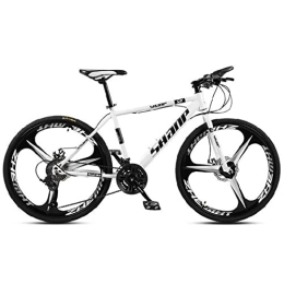QCLU Bike QCLU Mountain Bike, 24 / 26 Inch Double Disc Brake, MTB for Adults, Trekking Bike Men Bike Girls Bike with Adjustable Seat, Black, 3 Cutter (Color : 21-Speed, Size : 24 inch)