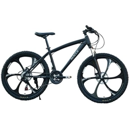 QCLU Mountain Bike QCLU Mountain Bike, 26 Inch Carbon Steel Mountain Bike, 21-speed Road Bike, Full Suspension MTB Adult Bike, Student Bike, Bike, City Bikes (Color : Black)