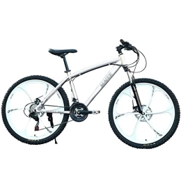 QCLU Mountain Bike QCLU Mountain Bike, 26 Inch Carbon Steel Mountain Bike, 21-speed Road Bike, Full Suspension MTB Adult Bike, Student Bike, Bike, City Bikes (Color : White)