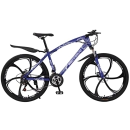 QCLU Mountain Bike QCLU Mountain Bikes Youth Bike 26 Inch 21 Gear Bicycles, Disc Brake, Suspension Fork Bicycle Adult Full Suspension MTB Gearshift Dual Disc Brakes (Color : Blue)