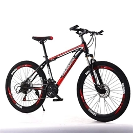 QCLU Bike QCLU Sport Mountain Bike, 26 Inch Racing Bikes Disc Brakes Hardtail MTB, Trekking Bike Men Bike Girls Bike, Full Suspension Mountain Bike, 21 Speed, 3 Spoke (Color : Red, Size : 26 inch)