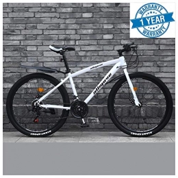 QIMENG Mountain Bike QIMENG 24 Inch Mountain Bikes Cruiser Bike 21 / 24 / 27 / 30 Speed Hardtail Mountain Bikes High-Carbon Steel Frame Off-Road Front Suspension Mechanical Disc Brakes Suitable Height 145-176Cm, B, 21 speed